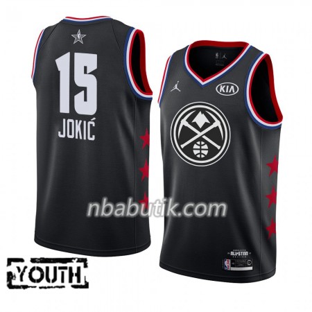 NBA Børn Trøje Denver Nuggets Nikola Jokic 15 2019 All-Star Jordan Brand Sort Swingman NBA Børn Trøje Denver Nuggets Nikola Jokic 15 2019 All-Star Jordan Brand Sort Swingman